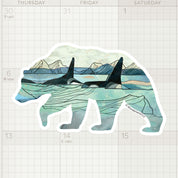 Pacific Northwest PNW Bear Orca sticker by Wonderland 222