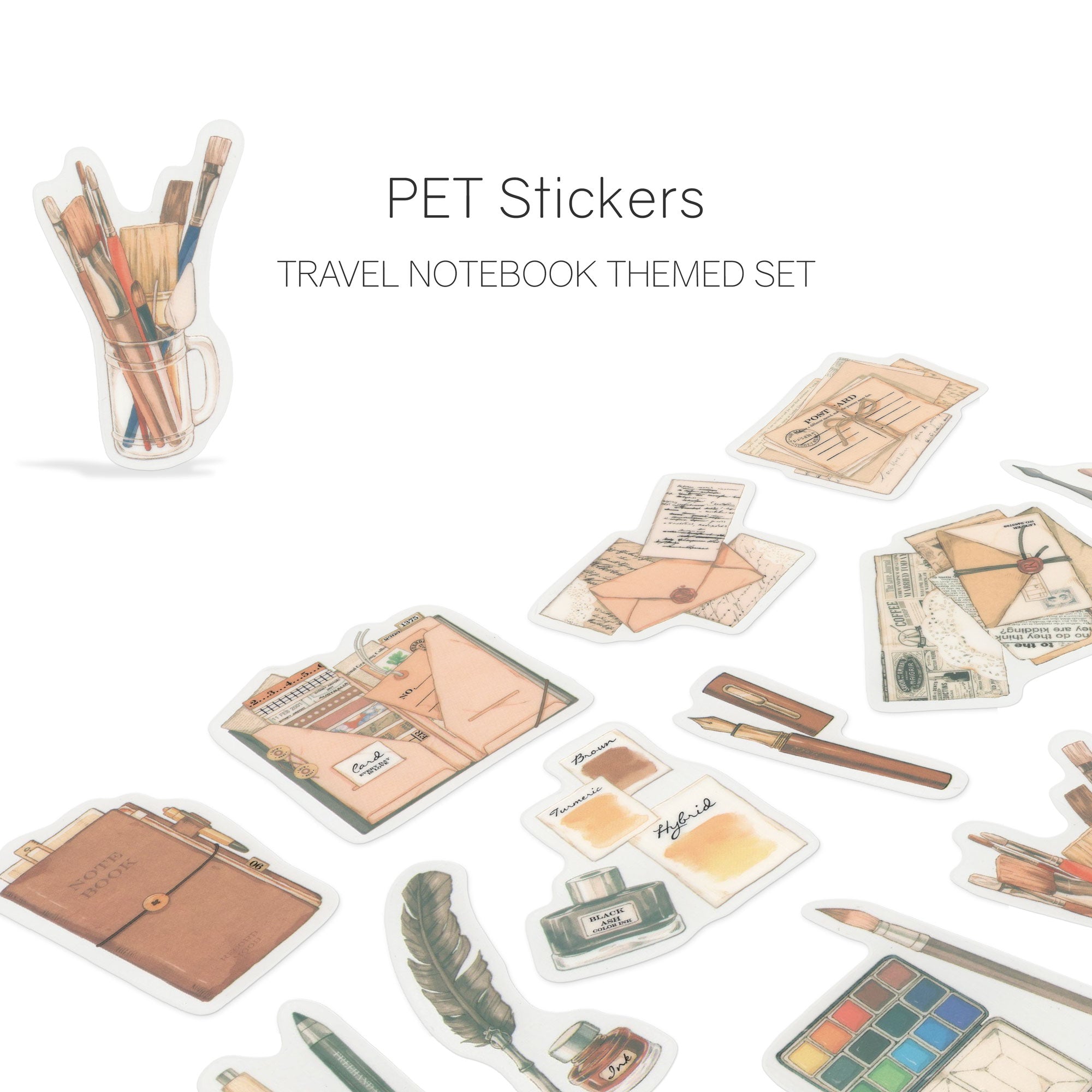 Travel notebook stickers transparent waterproof | Wonderland 222 ...