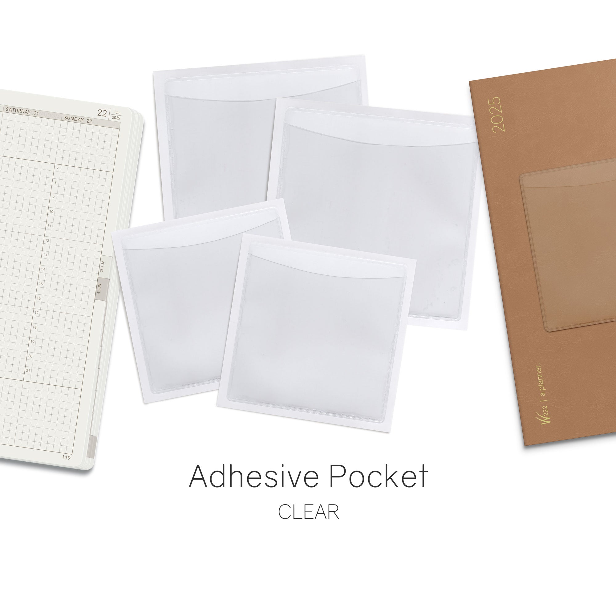 Clear Adhesive Pocket for Planners and Notebooks | Wonderland 222