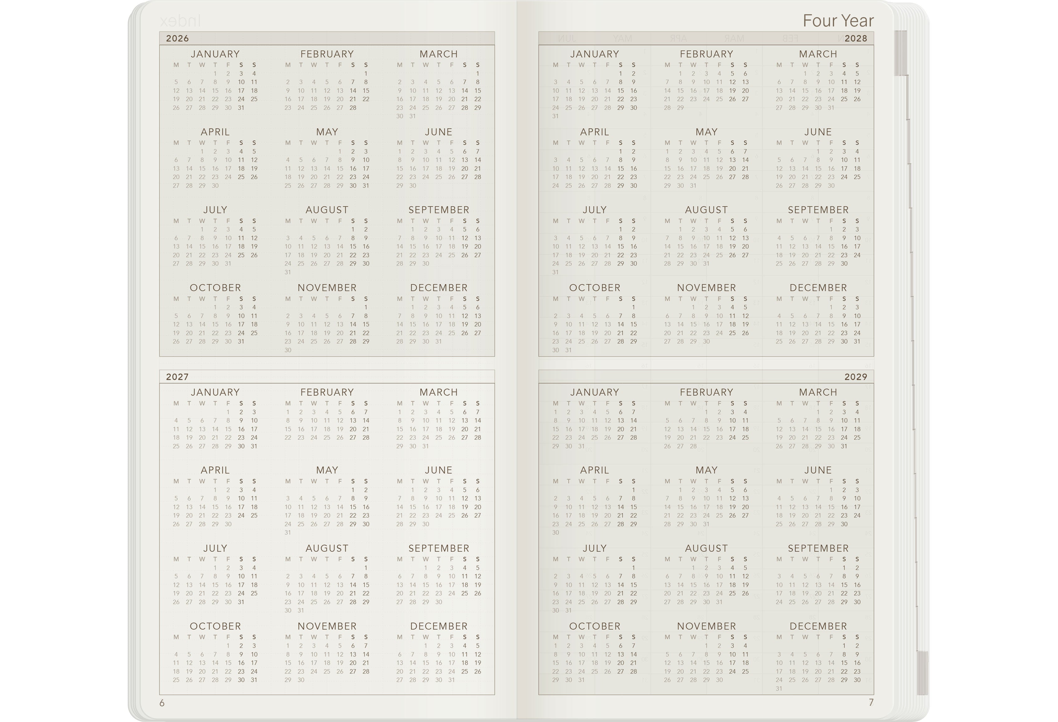 2027 W1 Weekly Planner | Core | Stacked Weekends