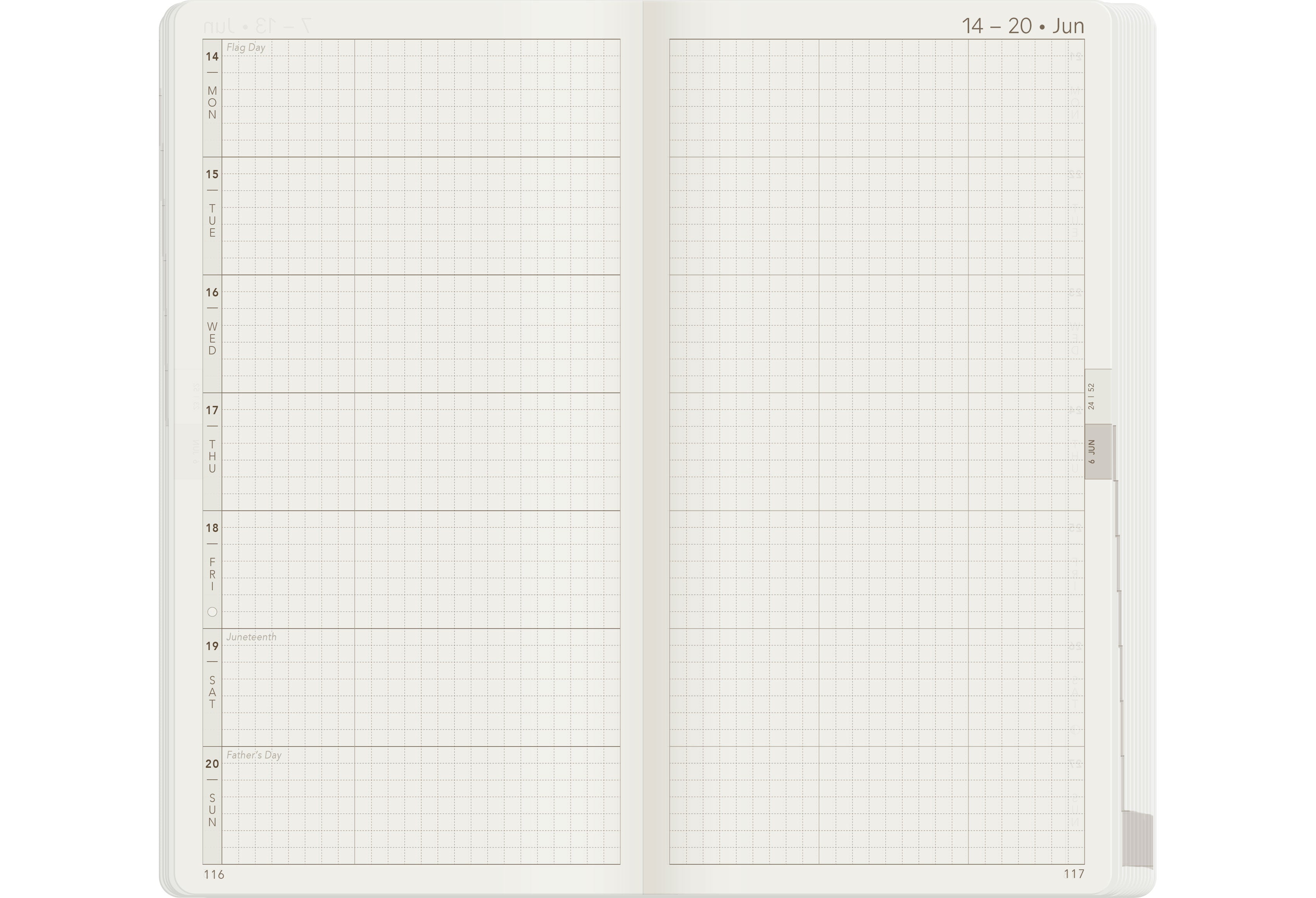 2027 W1 Weekly Planner | Core | Horizontal