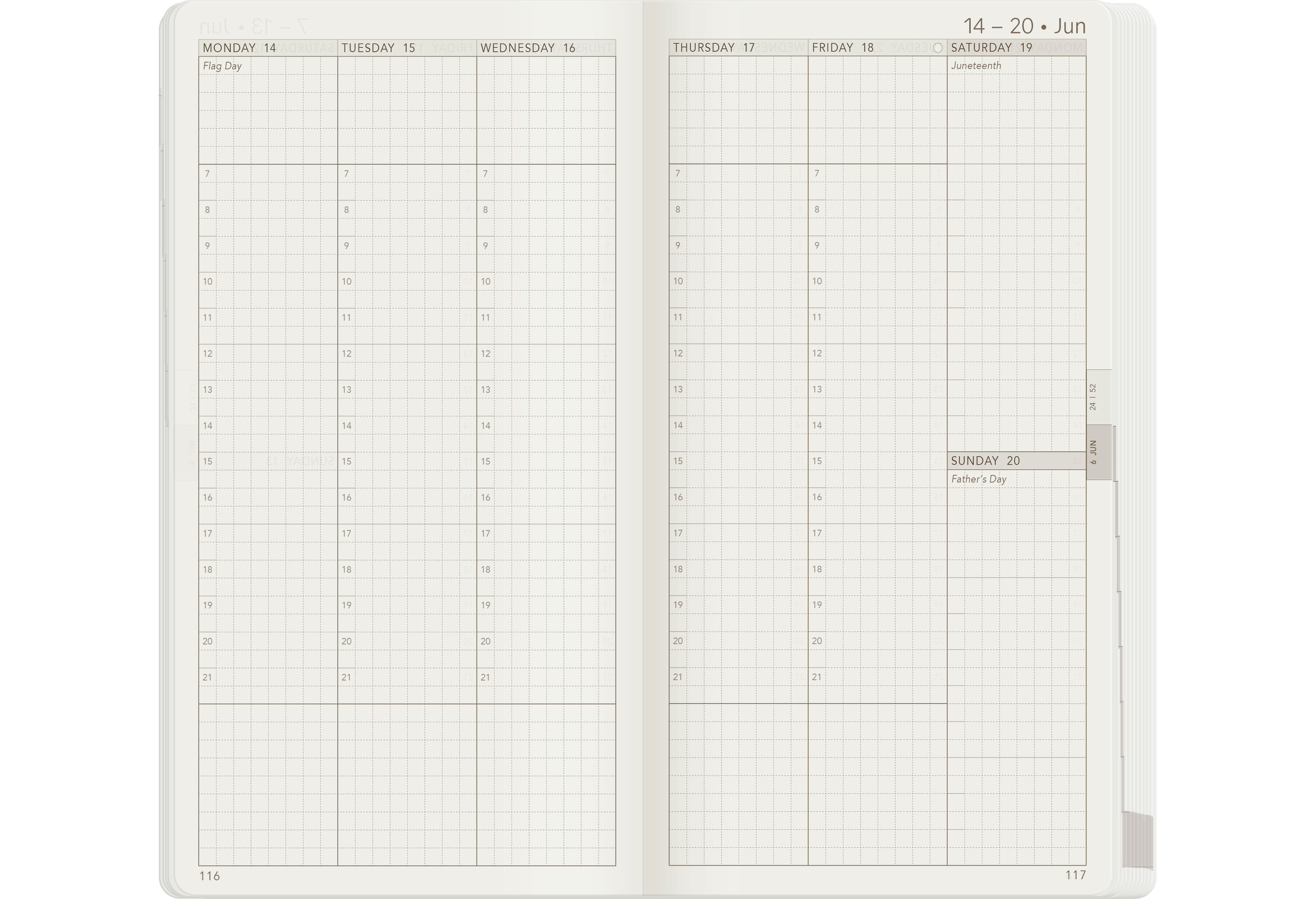 2027 W1 Weekly Planner | Core | Stacked Weekends