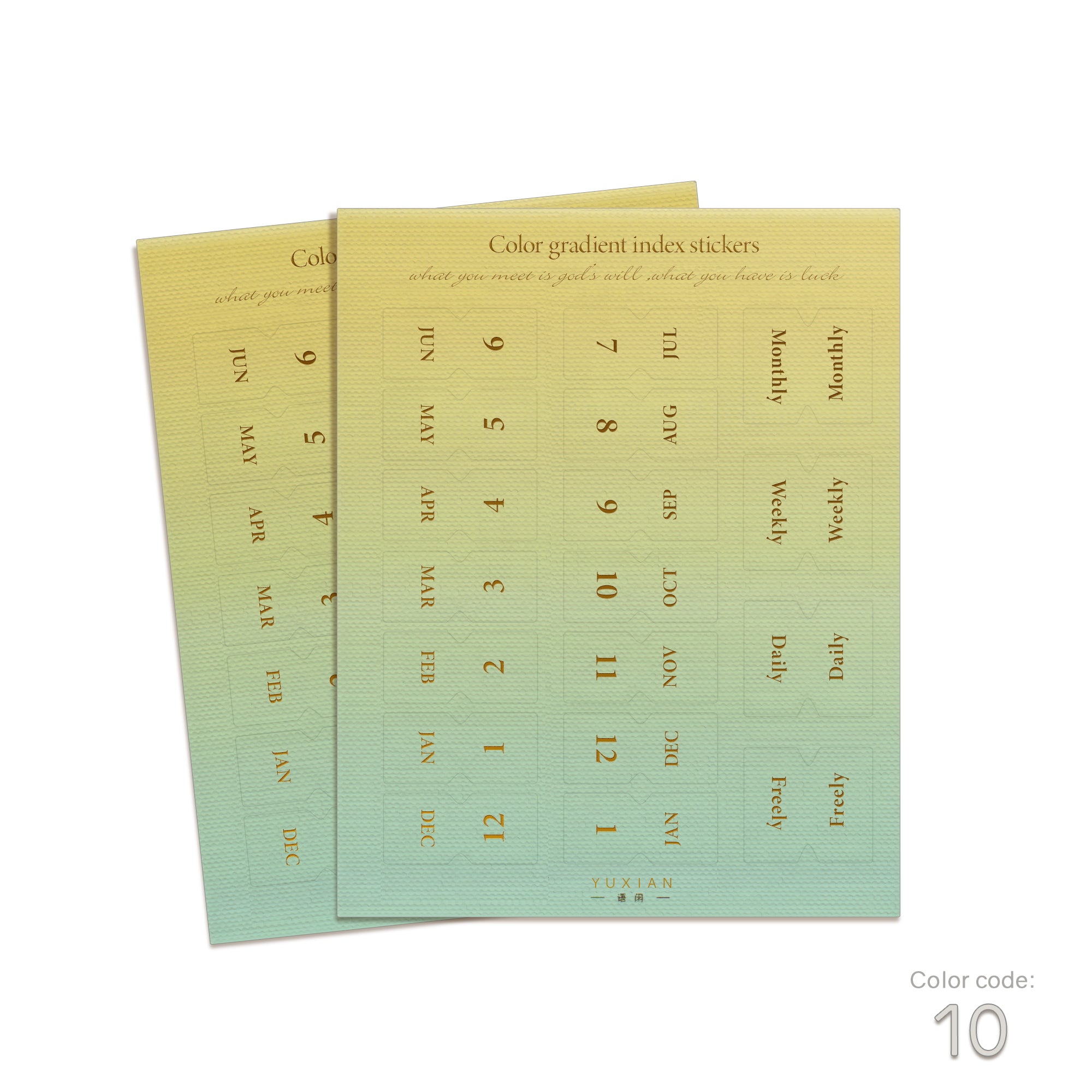 Monthly Index Tabs