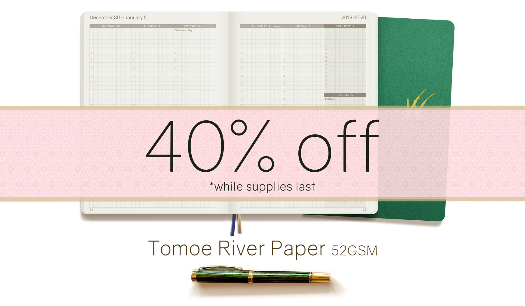 Sale | 2020 A5 Weekly Planner - 52gsm Legacy Tomoe River Paper