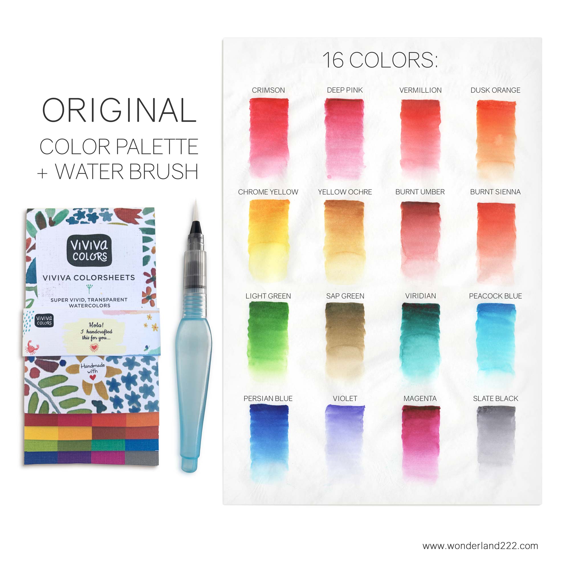 Viviva Colorsheets Portable Watercolor Set – Wonderland 222