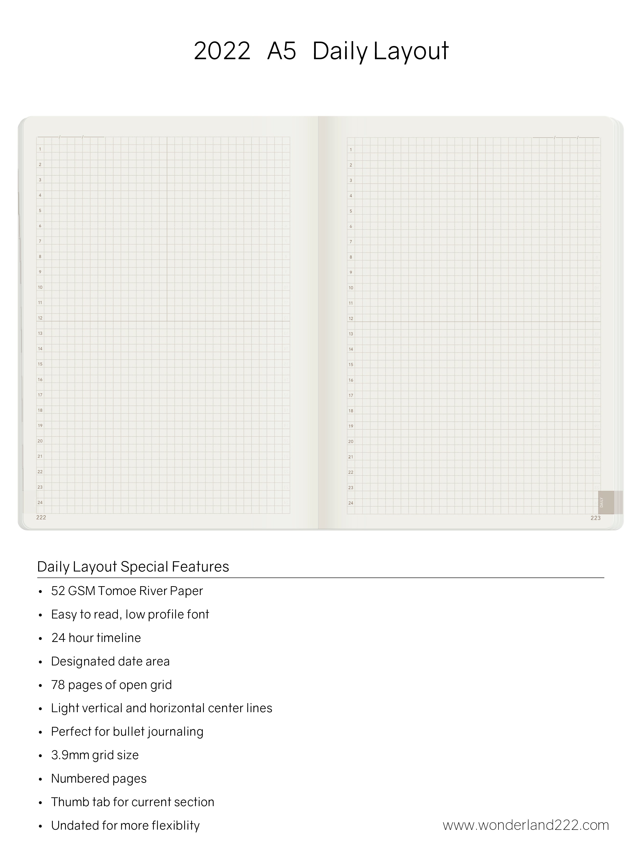 Sale | 2022 A5 Weekly Planner - 52gsm Tomoe River Paper