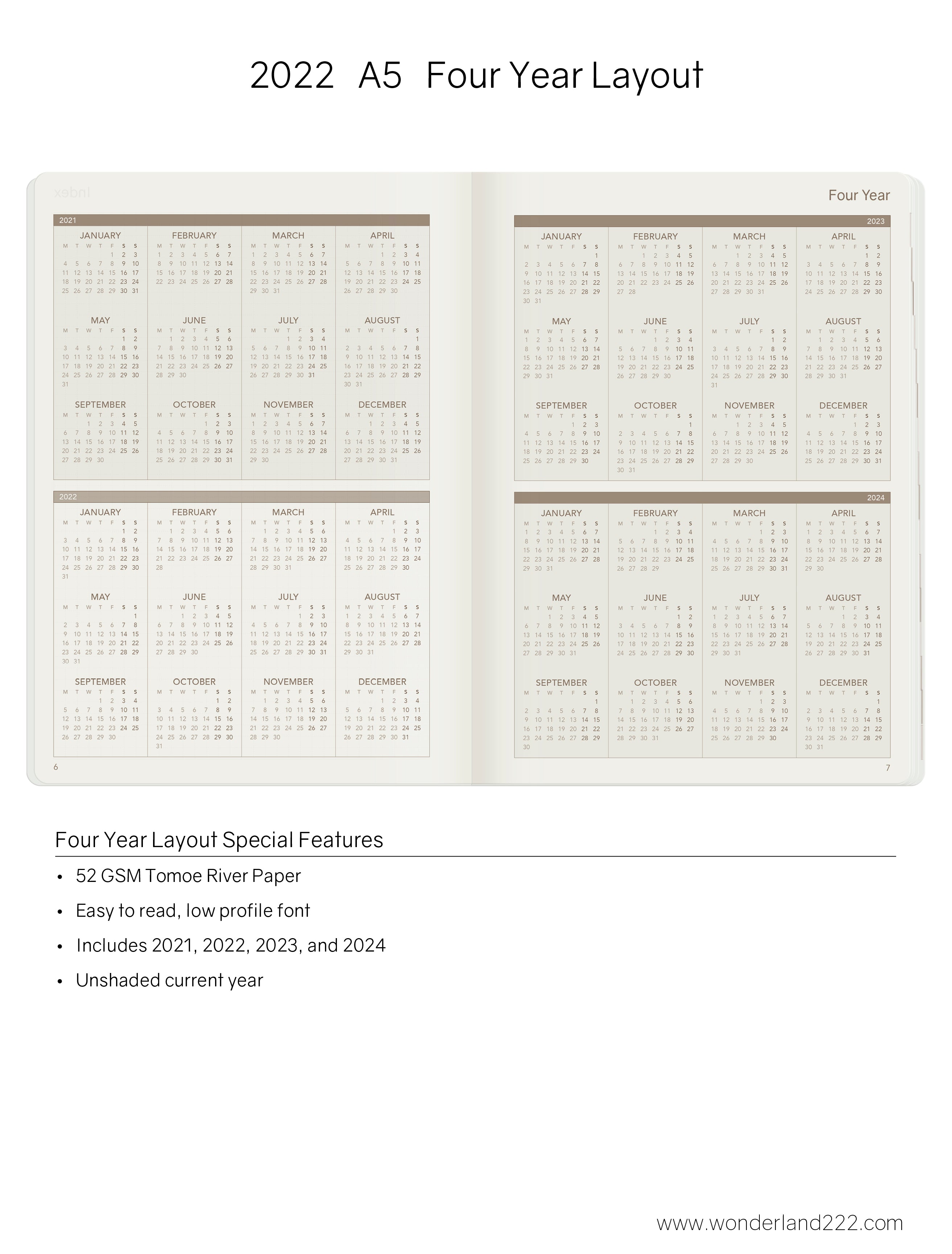 Sale | 2022 A5 Weekly Planner - 52gsm Tomoe River Paper