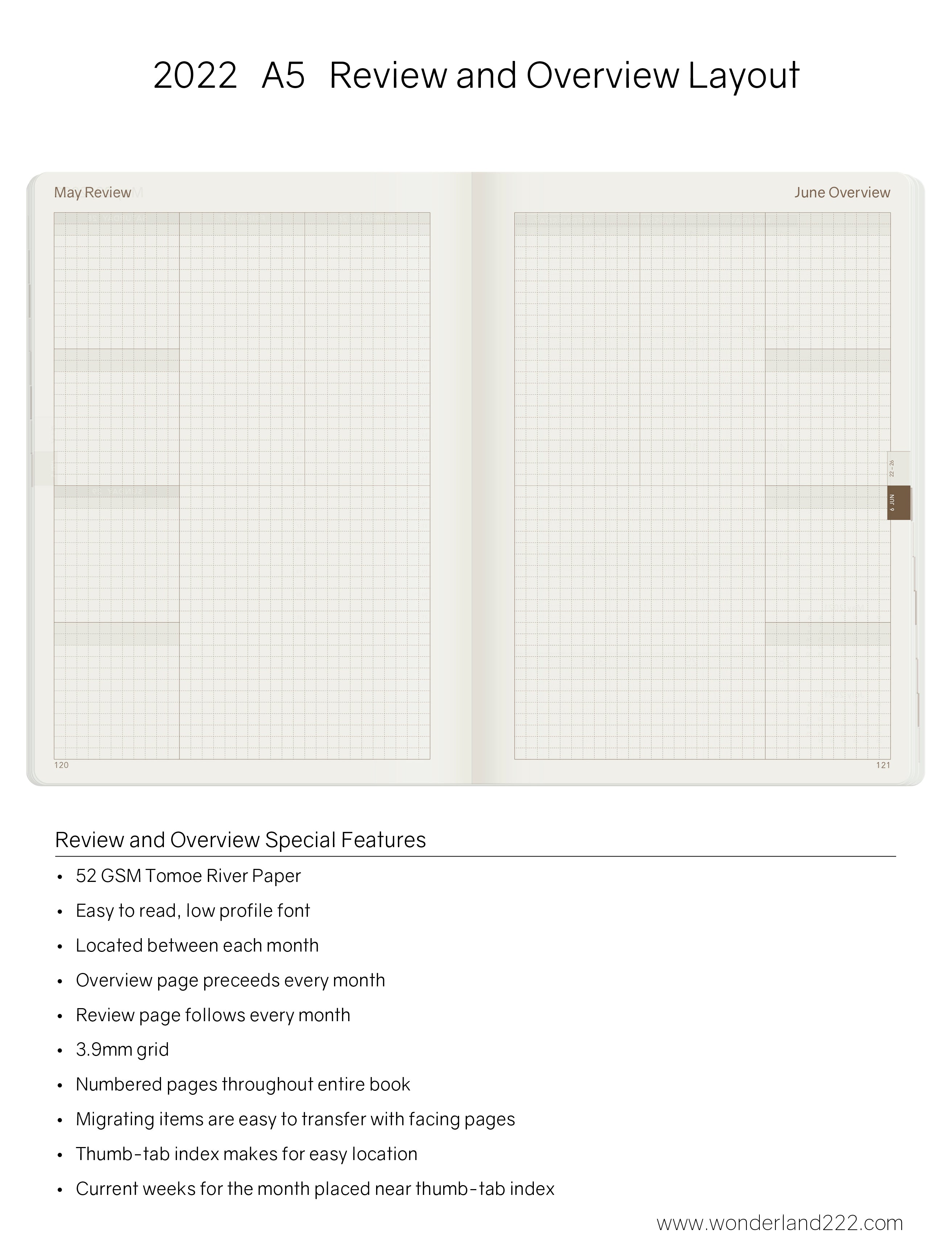 Sale | 2022 A5 Weekly Planner - 52gsm Tomoe River Paper