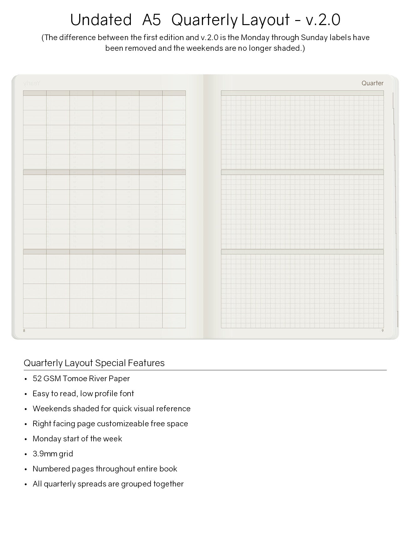 A5 Undated Weekly Planner v.2 - 2023 Edition
