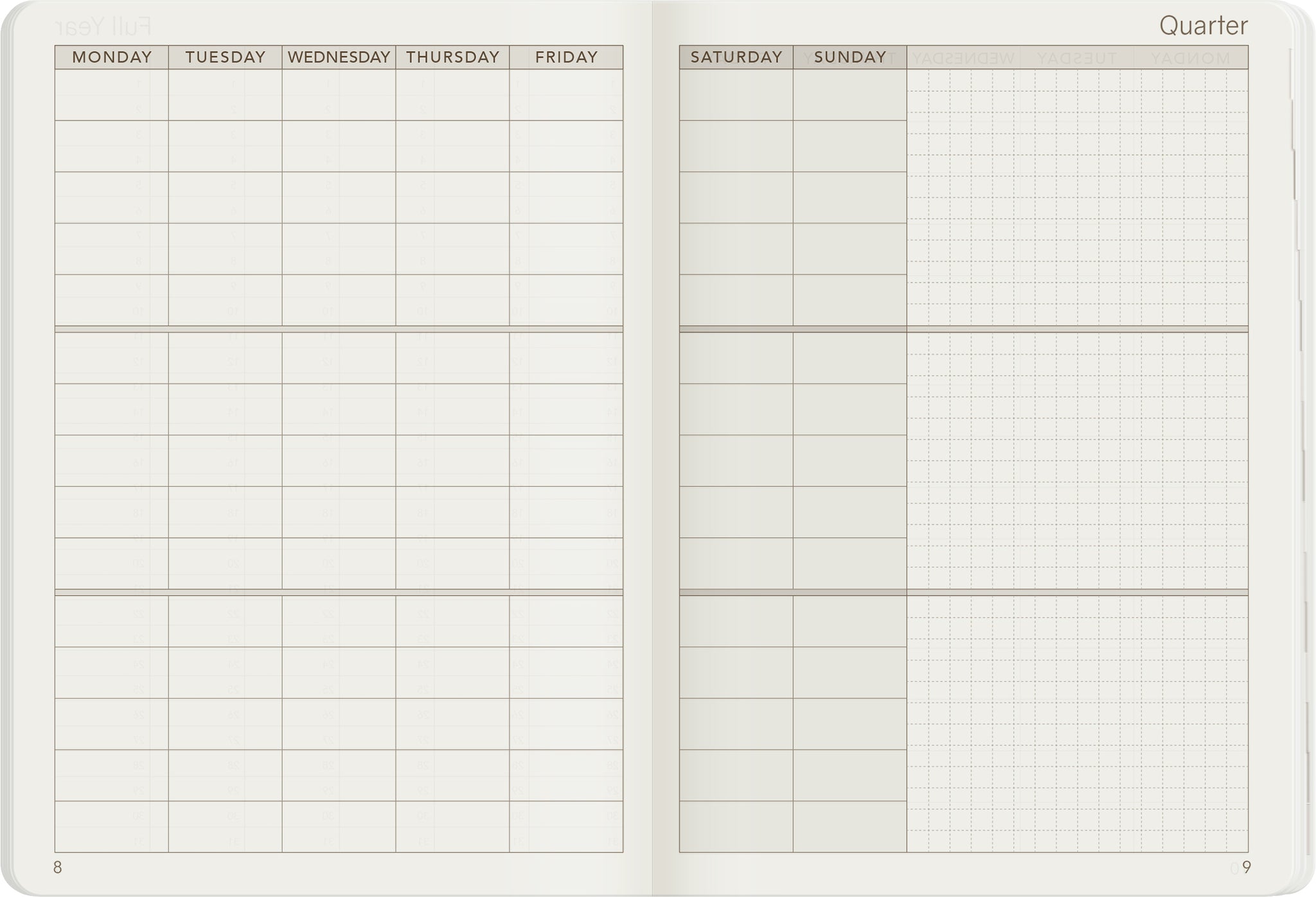 A6 Undated Weekly Planner - 2022 Edition