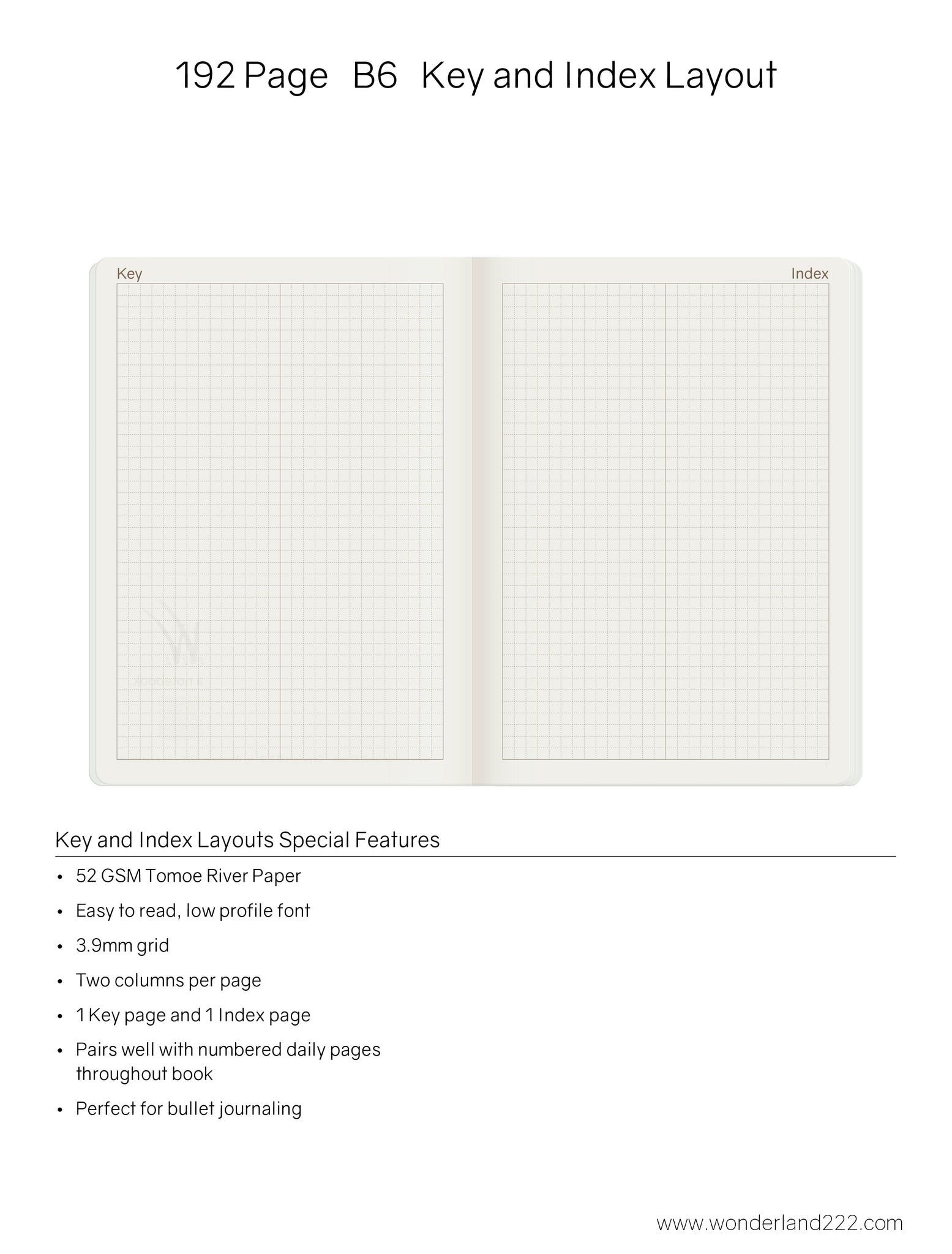 B6 Notebook (192 pages) - 52gsm Tomoe River Paper