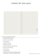 B6 Undated Weekly Planner v.1 | 2022 Edition | Core | Stacked Weekends