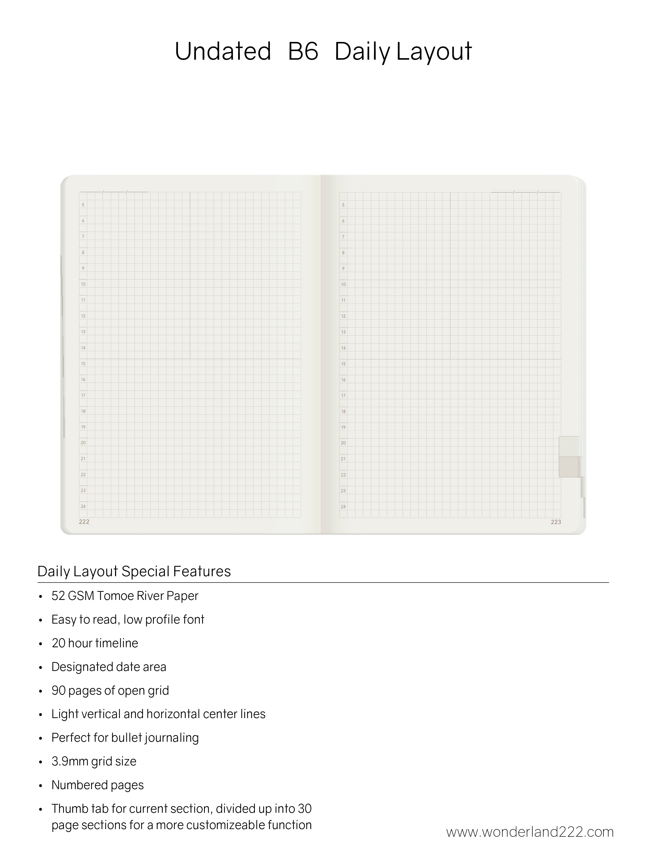 B6 Undated Weekly Planner v.1 | 2022 Edition | Core | Stacked Weekends