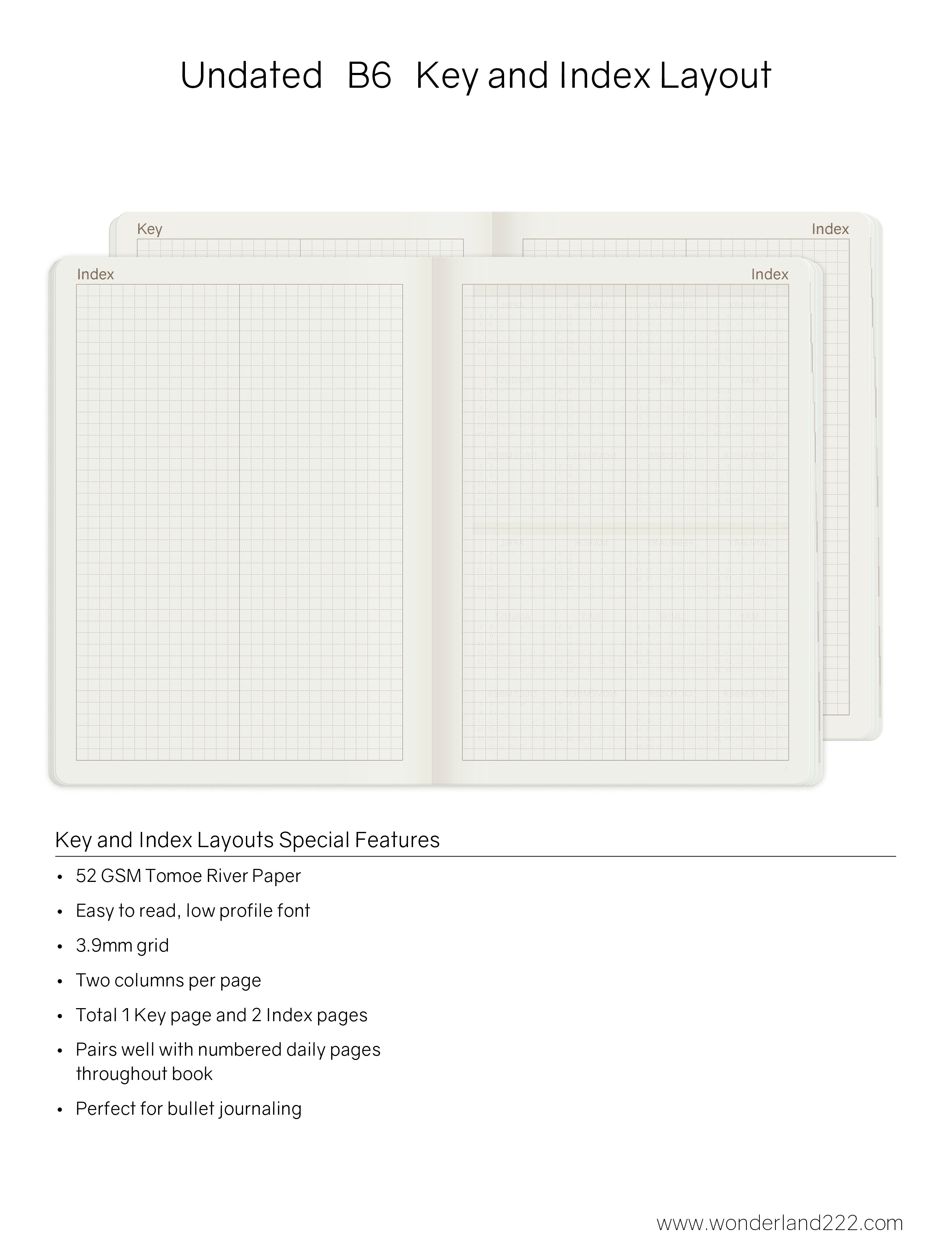 B6 Undated Weekly Planner v.1 | 2022 Edition | Core | Stacked Weekends