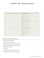 B6 Undated Weekly Planner v.1 | 2022 Edition | Core | Stacked Weekends