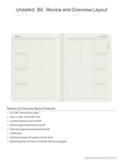 B6 Undated Weekly Planner v.1 | 2022 Edition | Core | Stacked Weekends