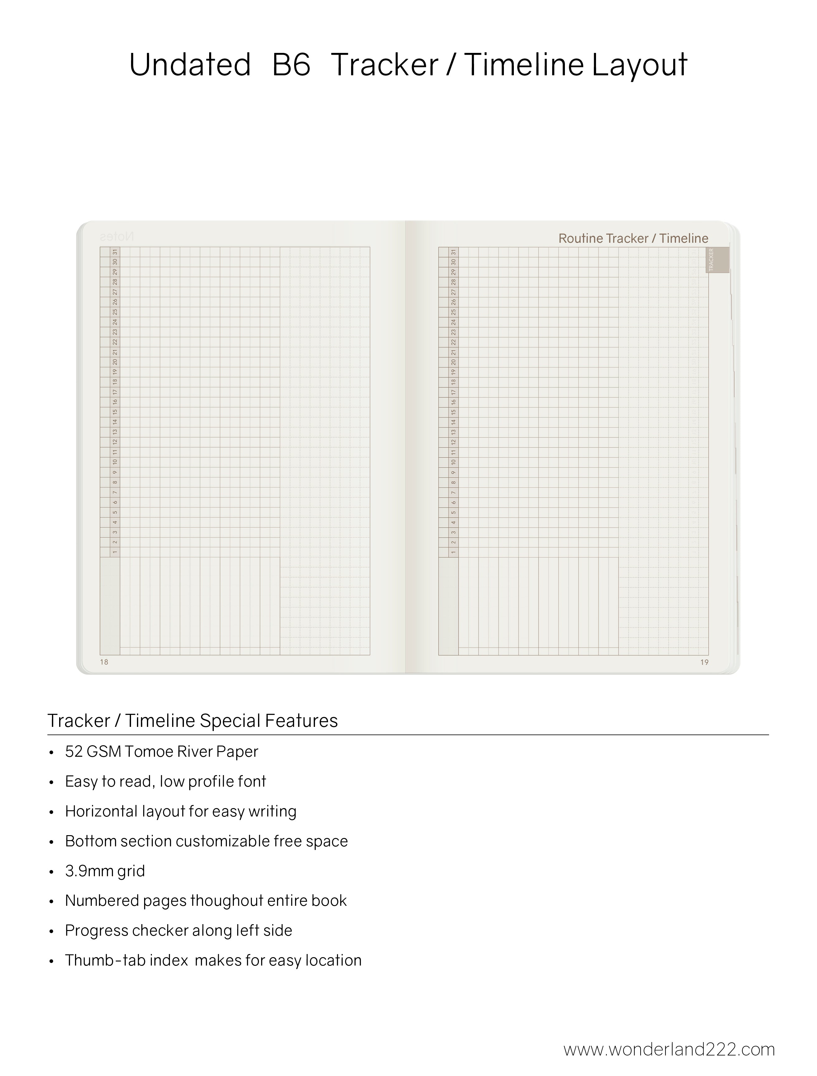 B6 Undated Weekly Planner v.1 | 2022 Edition | Core | Stacked Weekends