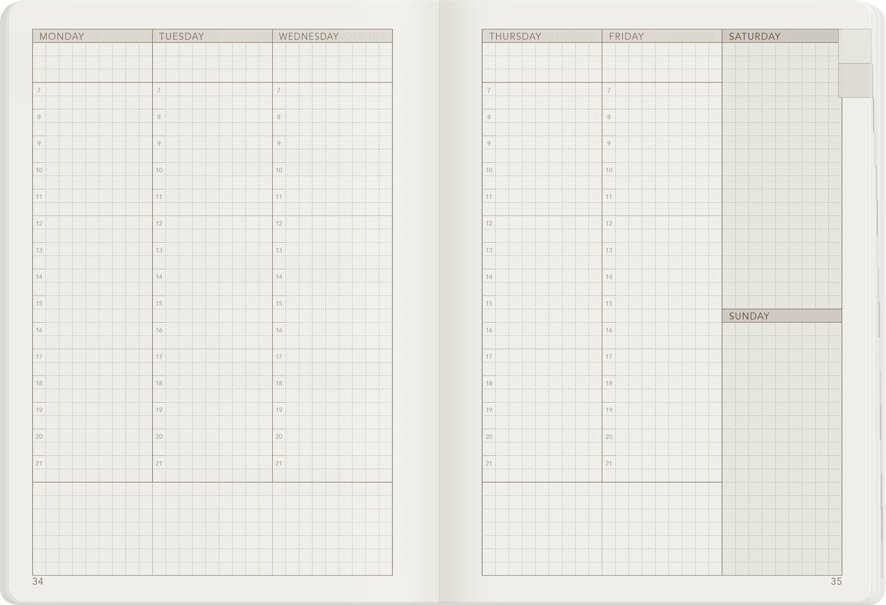 B6 Undated Weekly Planner v.1 | 2022 Edition | Core | Stacked Weekends