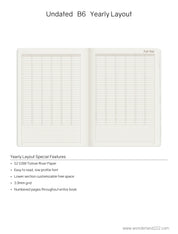 B6 Undated Weekly Planner v.1 | 2022 Edition | Core | Stacked Weekends