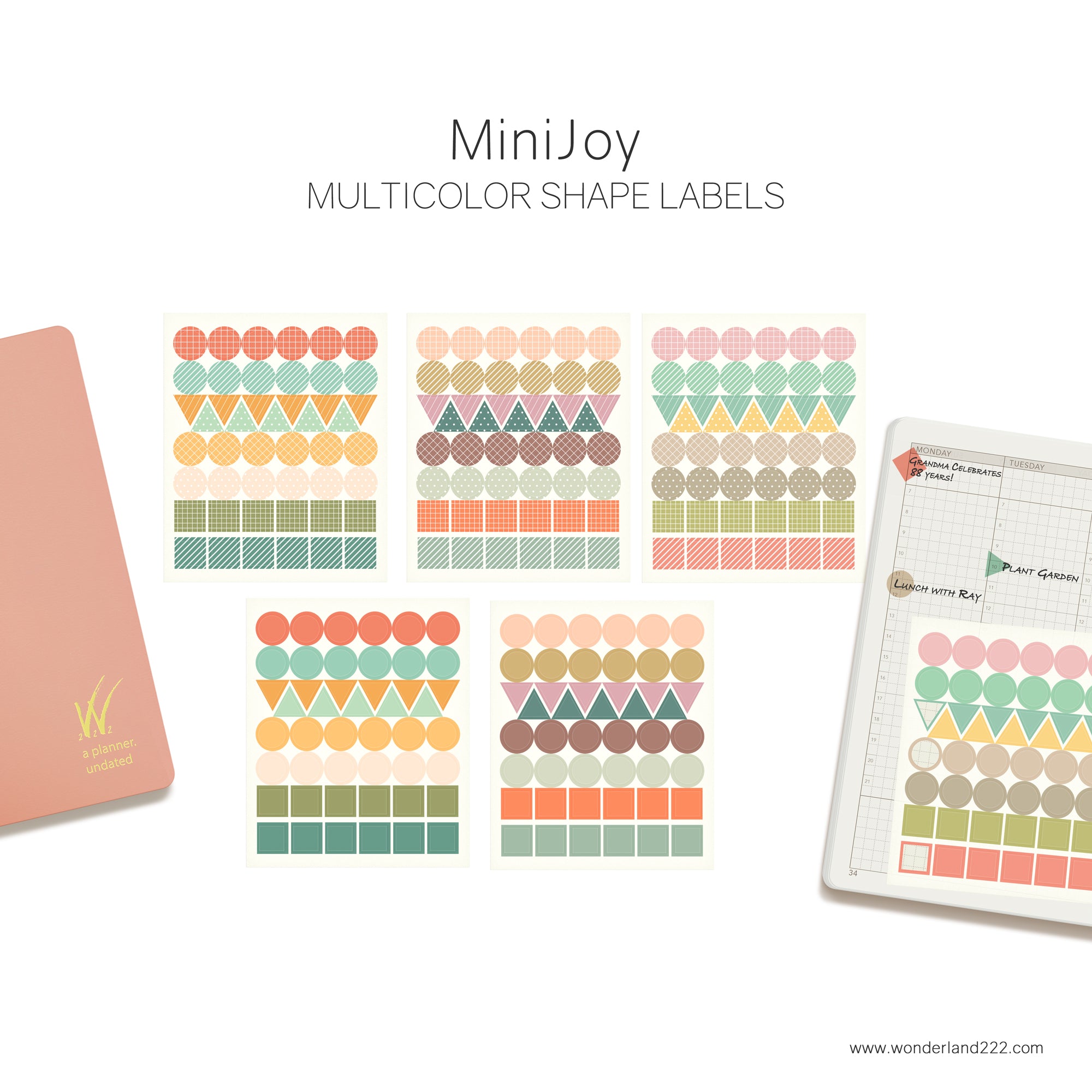 MiniJoy Calendar Washi (12 Transparent Sheets) – Wonderland222 minijoy-calendar-washi-12-transparent-sheets-wonderland222
