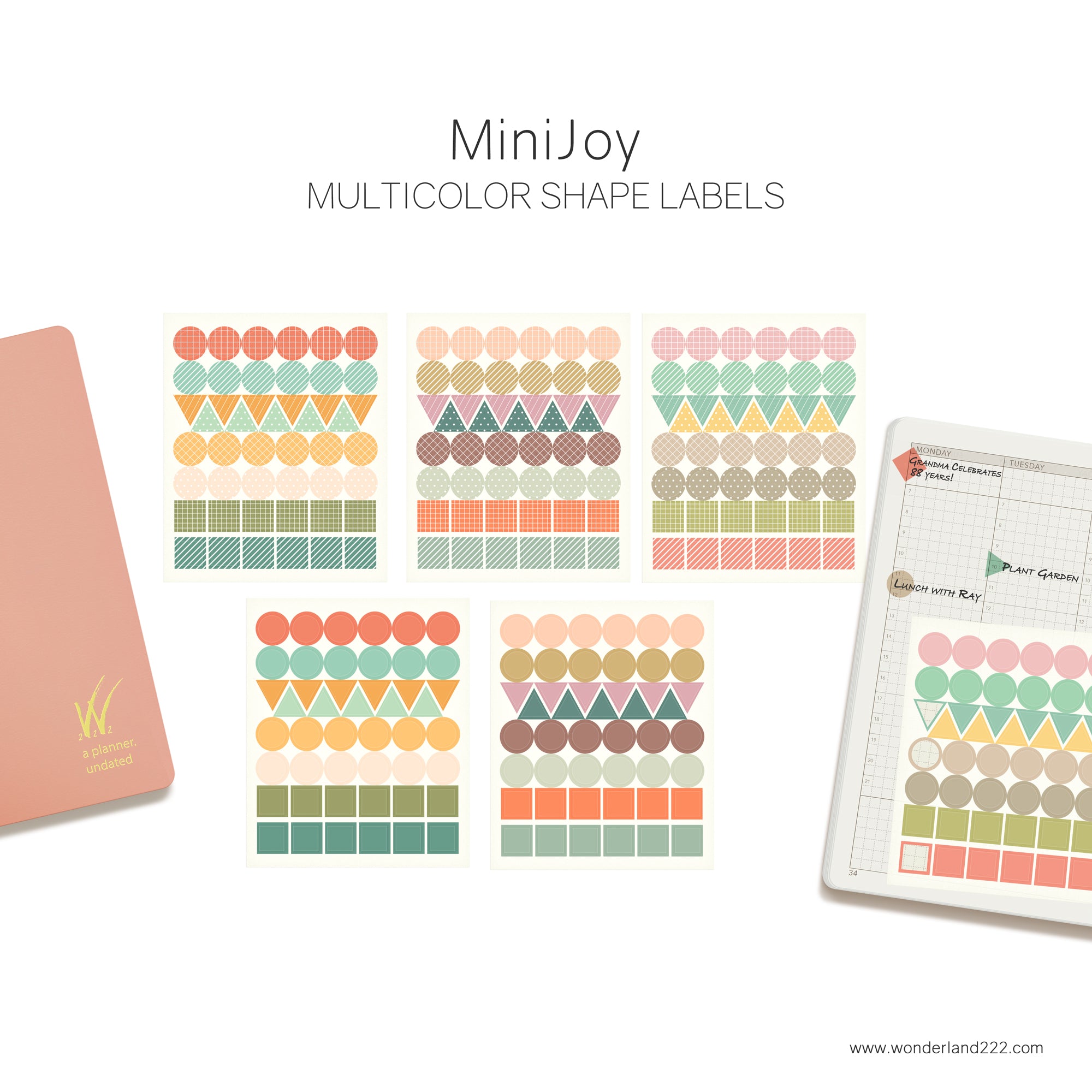 MiniJoy Calendar Washi (12 Transparent Sheets)