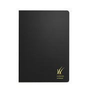 Wonderland 222 A5 undated planner in midnight sky black featuring Tomoe River Paper and a low visual clutter design great for ADHD