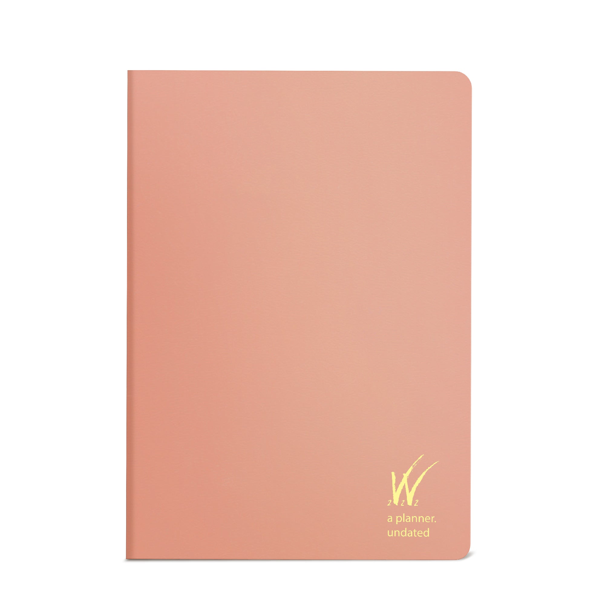 Wonderland 222 A5 undated planner in new dawn featuring 52gsm Tomoe River Paper and a delicate pink design 