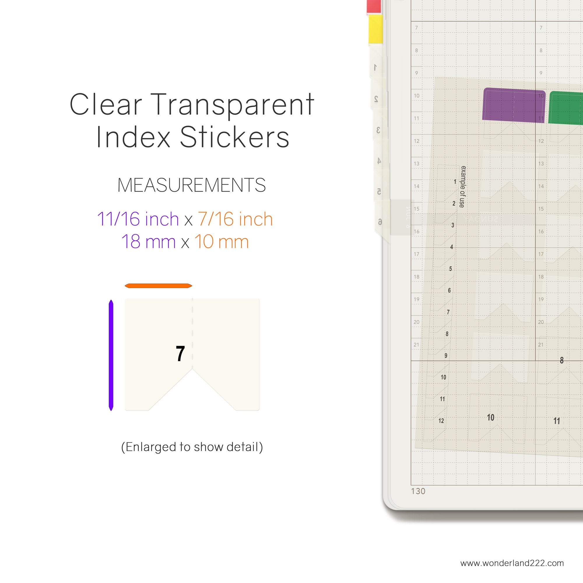 HighTide Transparent Monthly Index Tabs