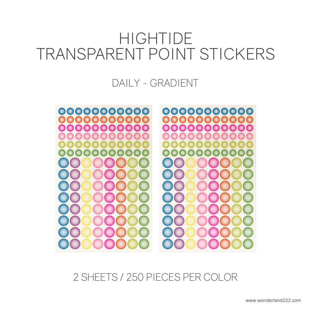 Wonderland 222 Tomoe River Paper Notebooks Planners with HighTide Point Stickers Transparent