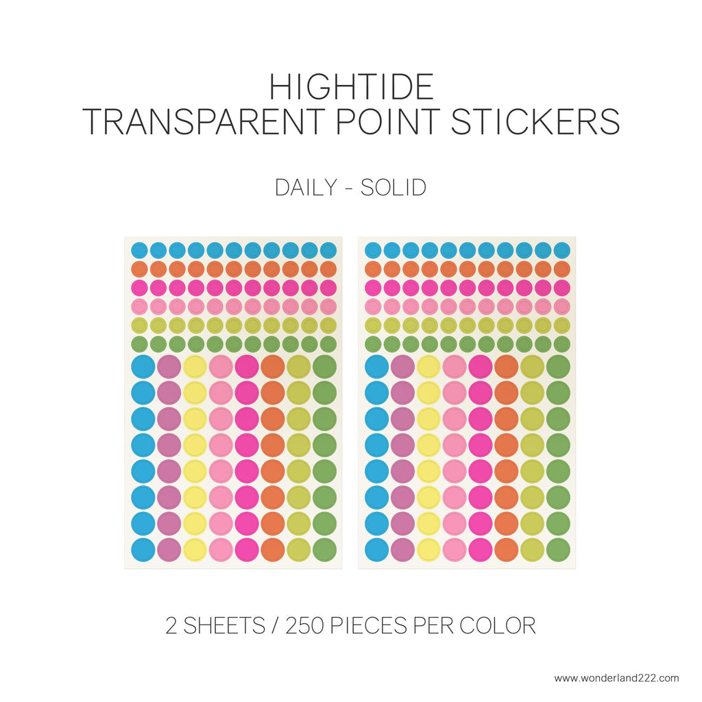 Wonderland 222 Tomoe River Paper Notebooks Planners with HighTide Point Stickers Transparent