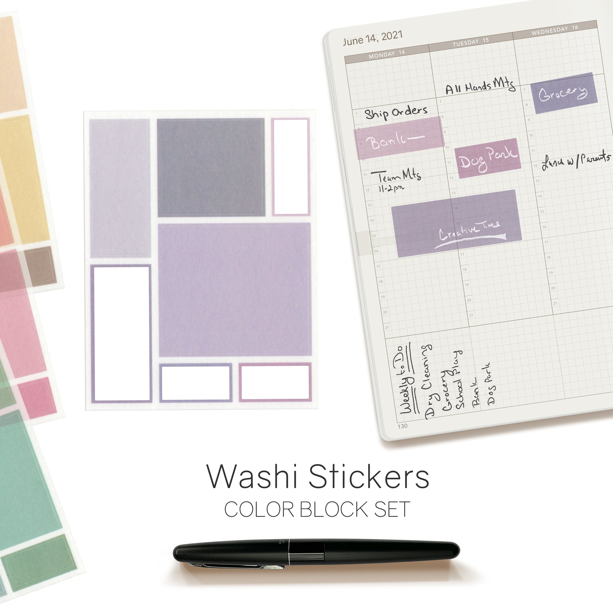 Washi Stickers - Color Blocks