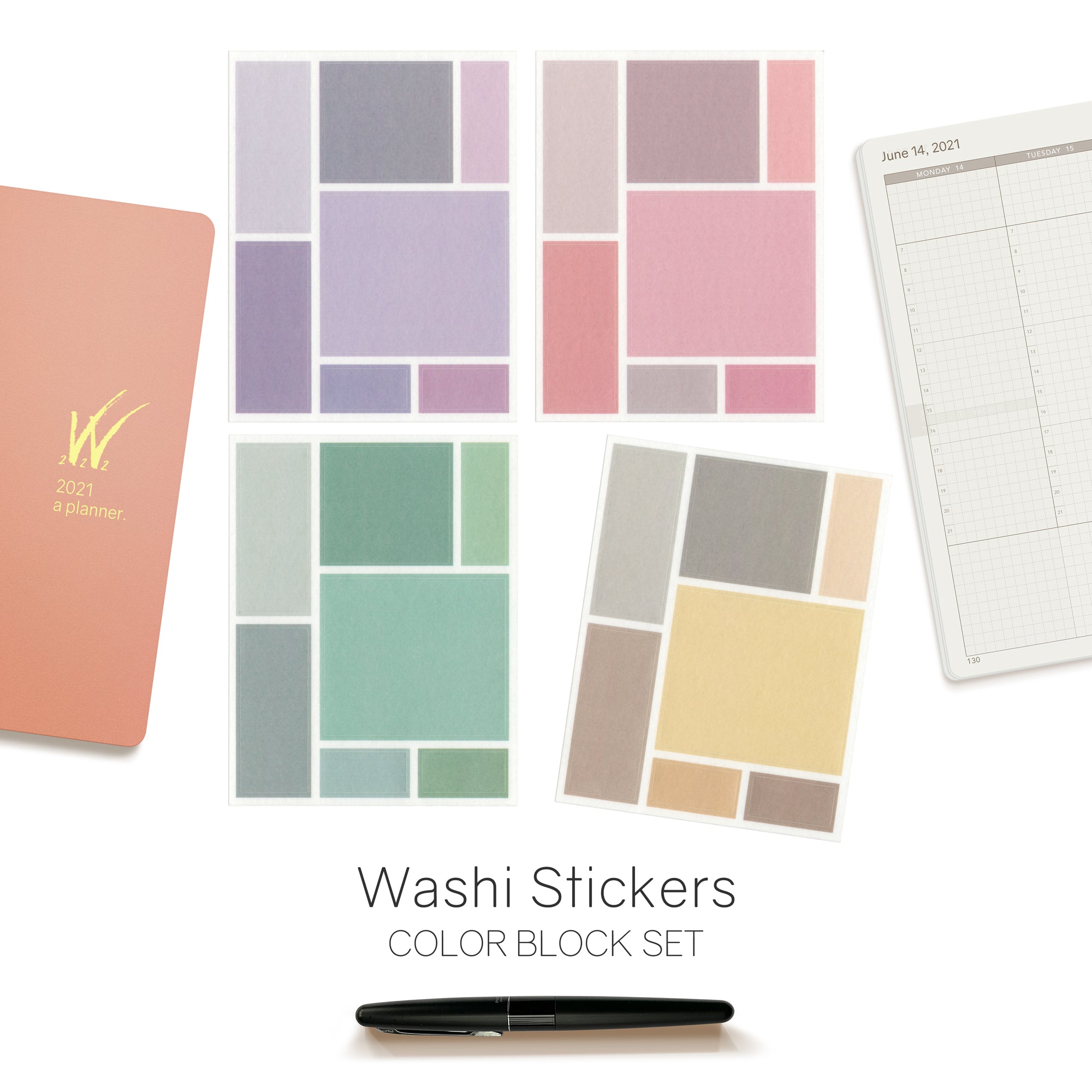 Washi Stickers - Color Blocks
