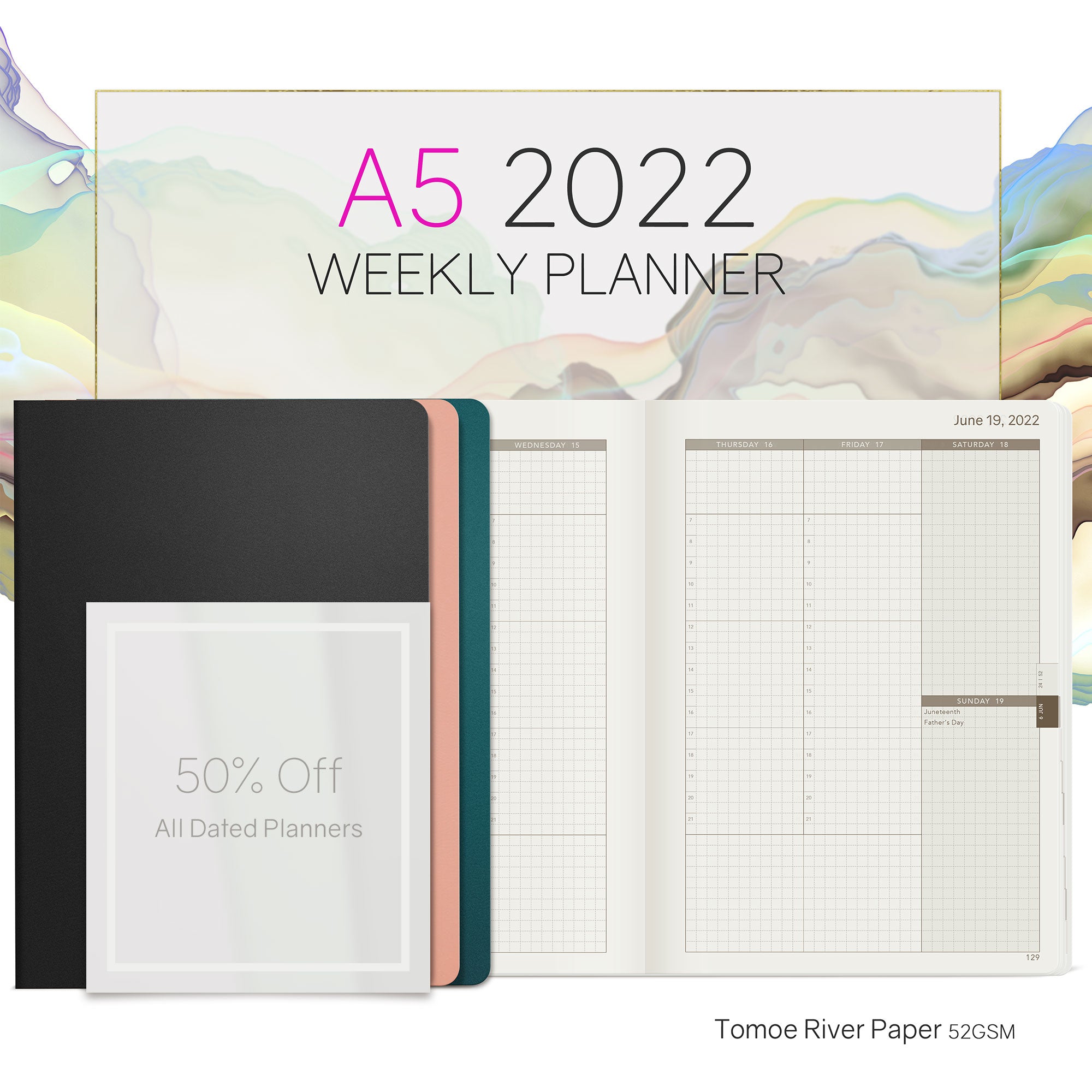 2024 A5 Planner Inserts Monthly Fountain Pen Friendly Planner 