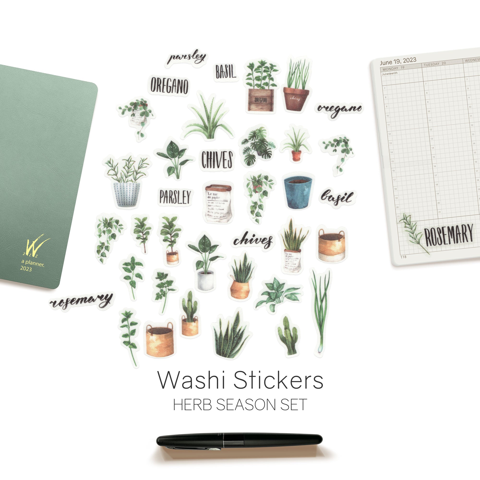 Watercolor - Washi Stickers