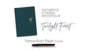 Wonderland 222 notebook in Twilight forest with an ethereal teal color and 52gsm Tomoe River fountain pen friendly paper