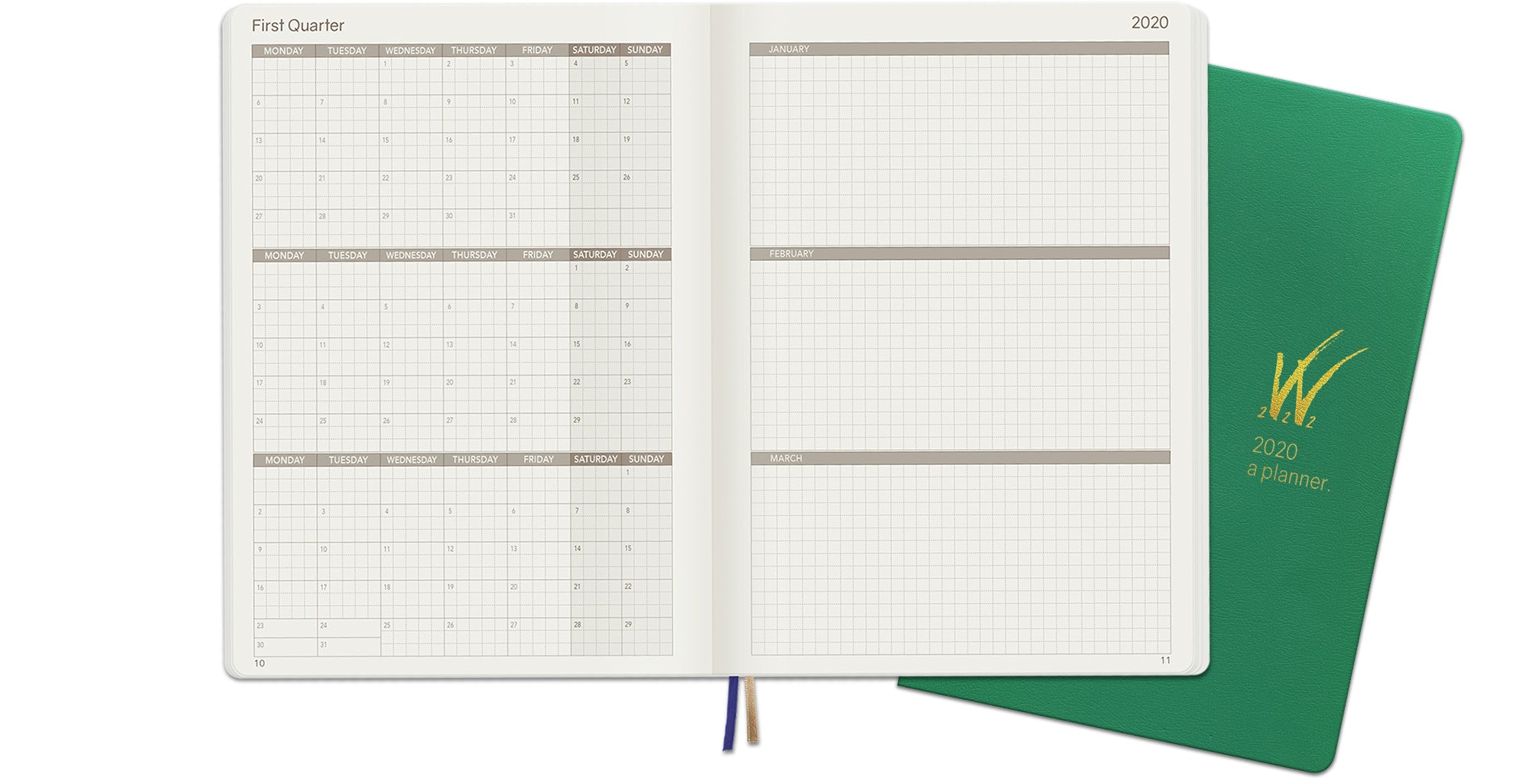 2020 A5 Tomoe River Paper Weekly Planner Quarterly Layout 