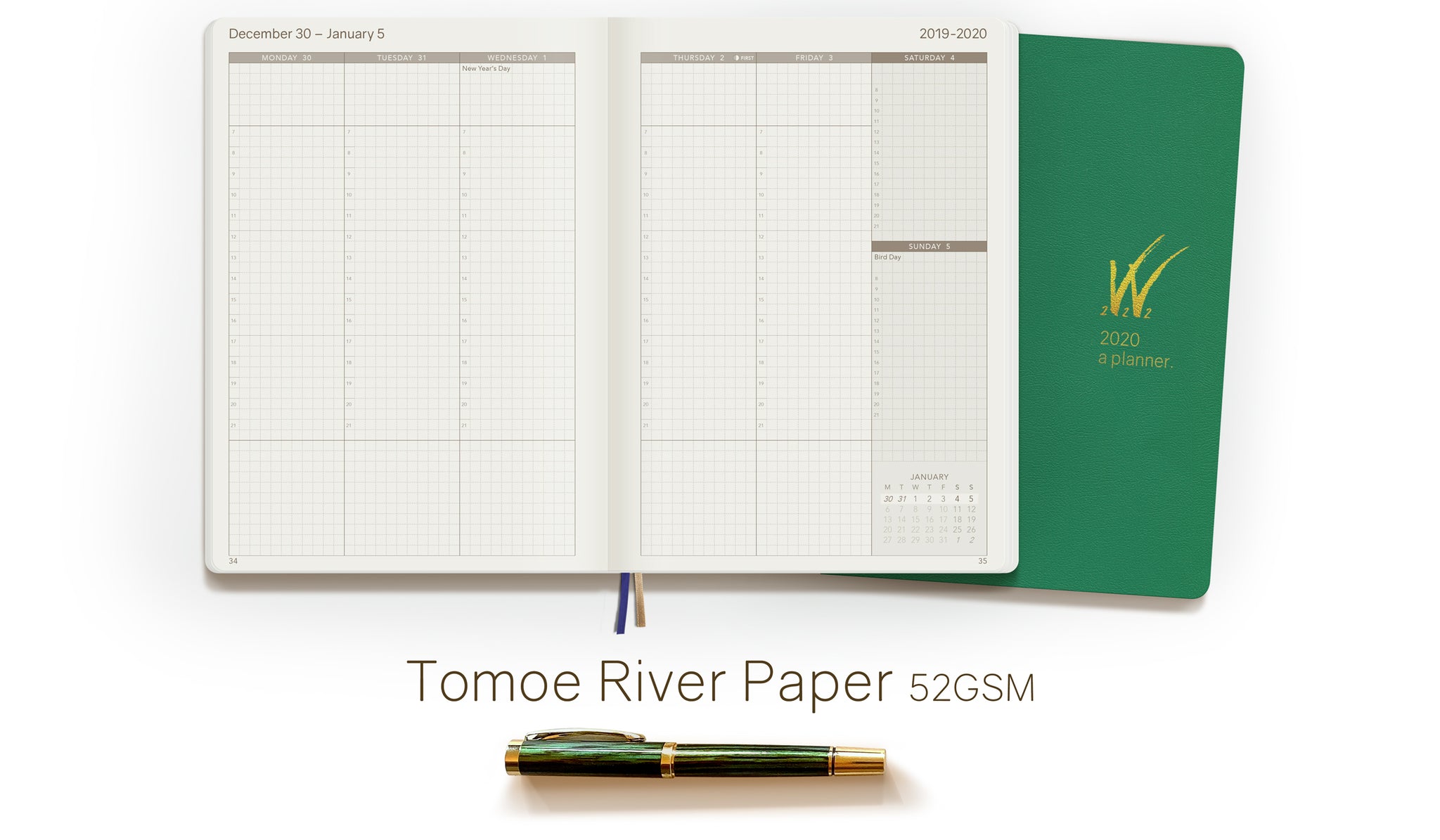 SALE:  2020 A5 Weekly Planner - 52gsm Original Tomoe River Paper